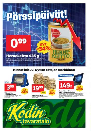 Kodintavaratalo tarjoukset  - 06.02.2023 - 15.02.2023.