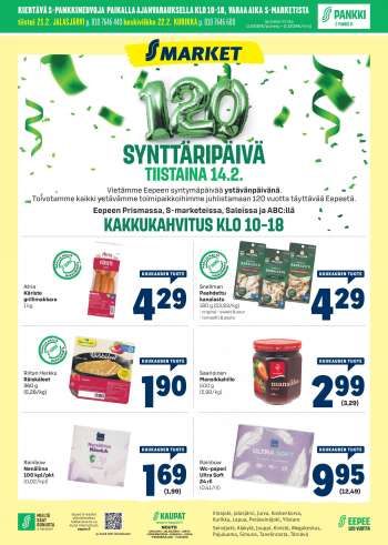 S-market tarjoukset  - 08.02.2023 - 14.02.2023.