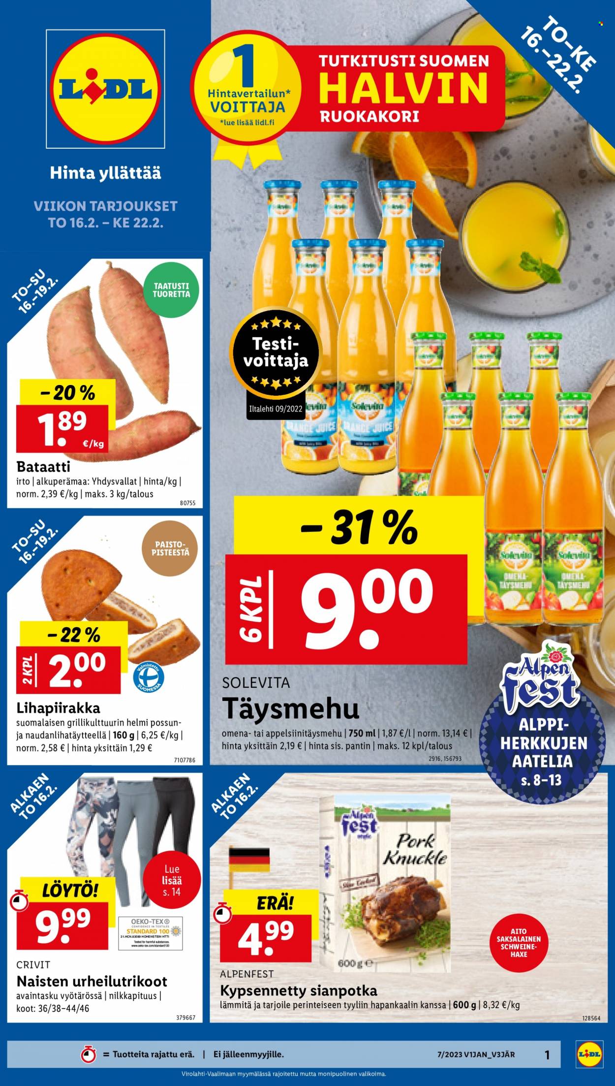 Lidl tarjoukset - 16.02.2023 - 22.02.2023. Sivu 1