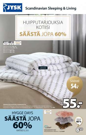 JYSK tarjoukset  - 13.02.2023 - 05.03.2023.