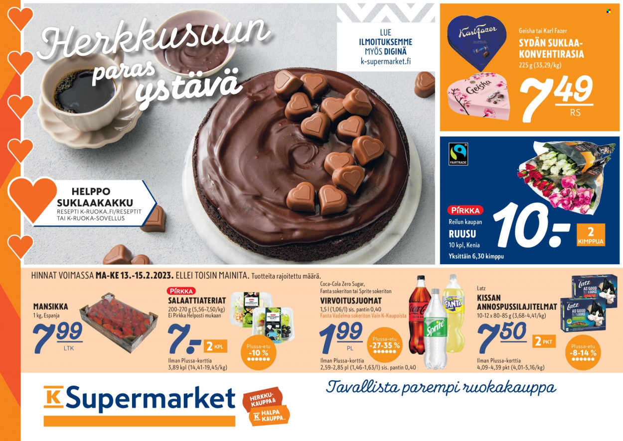 K-Supermarket tarjoukset - 13.02.2023 - 15.02.2023. Sivu 1