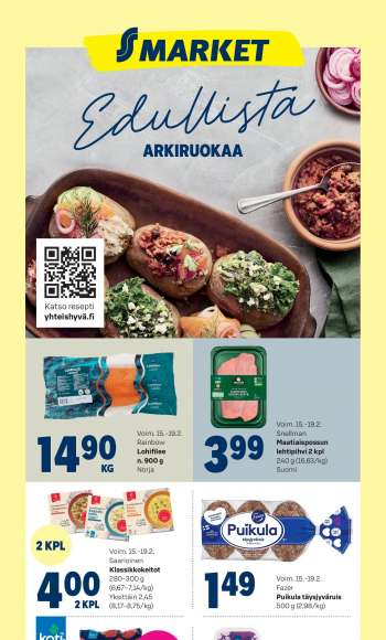 S-market tarjoukset  - 15.02.2023 - 19.02.2023.