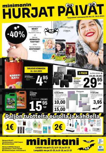Minimani tarjoukset  - 15.02.2023 - 26.02.2023.