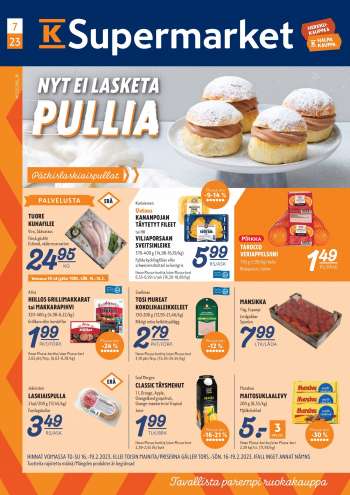 K-Supermarket tarjoukset  - 16.02.2023 - 19.02.2023.