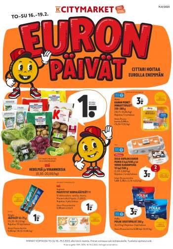 K-citymarket tarjoukset  - 16.02.2023 - 19.02.2023.