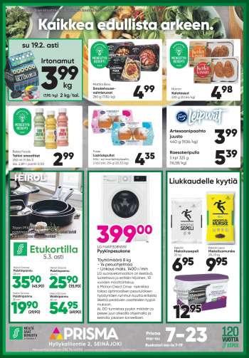 Prisma tarjoukset  - 17.02.2023 - 19.02.2023.