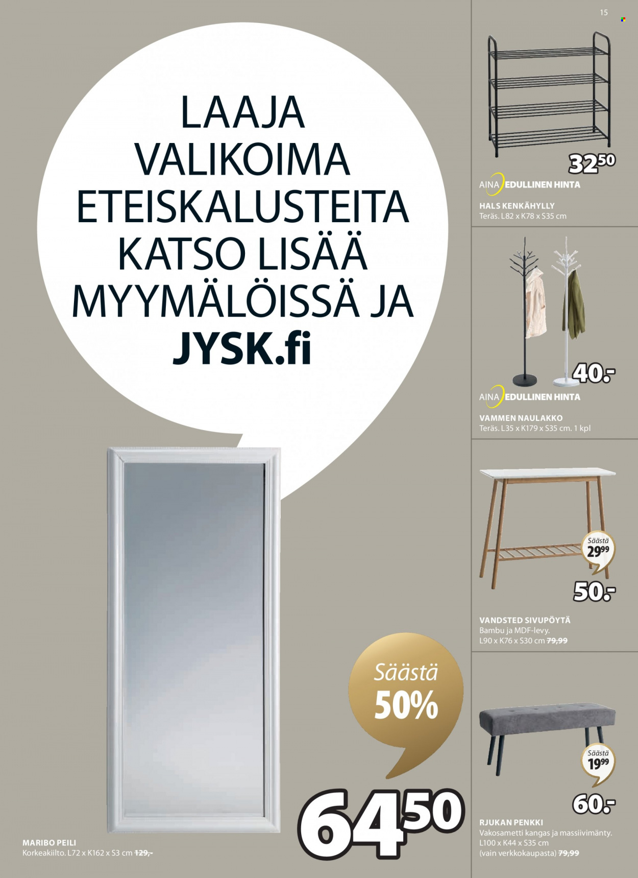 JYSK tarjoukset - 20.02.2023 - 05.03.2023. Sivu 15