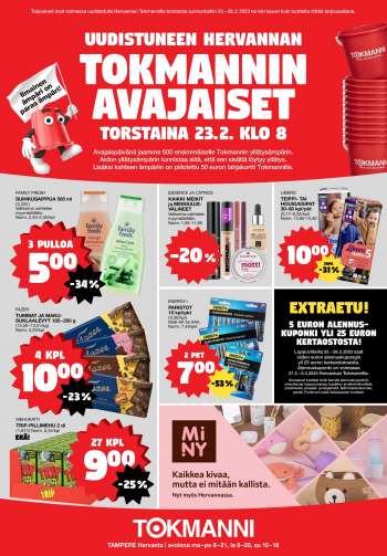 Tokmanni tarjoukset  - 23.02.2023 - 26.02.2023.
