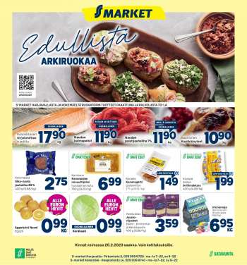 S-market tarjoukset  - 23.02.2023 - 26.02.2023.