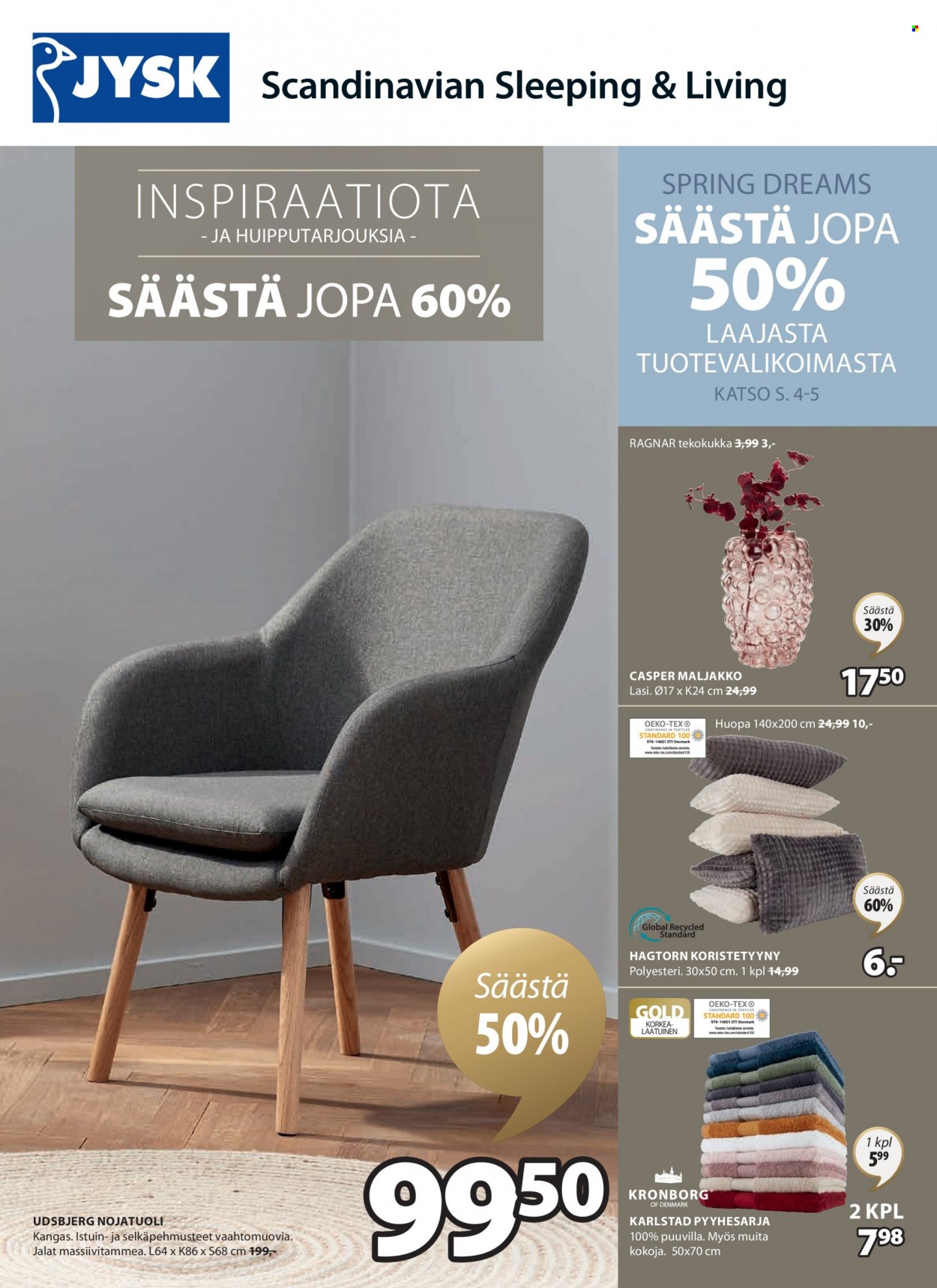 JYSK tarjoukset - 27.02.2023 - 05.03.2023. Sivu 1