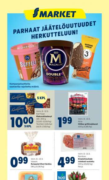 S-market tarjoukset  - 08.03.2023 - 12.03.2023.