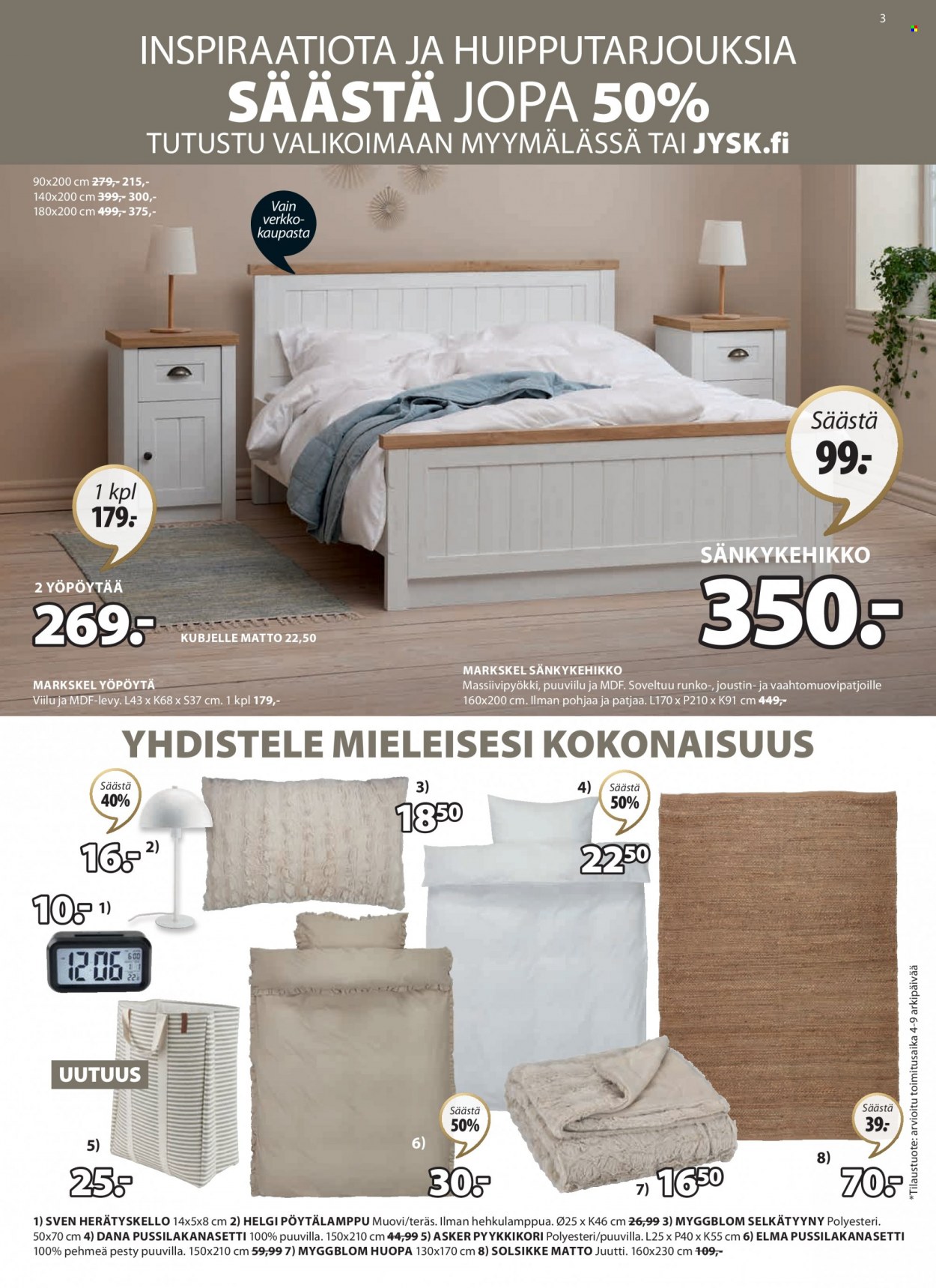 JYSK tarjoukset - 13.03.2023 - 09.04.2023. Sivu 3
