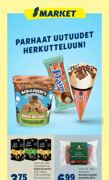 S-market tarjoukset  - 15.03.2023 - 19.03.2023.