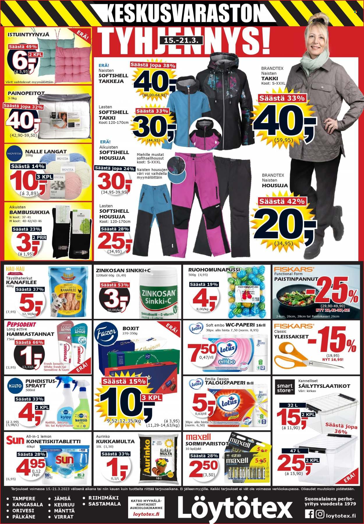 Löytötex tarjoukset - 15.03.2023 - 21.03.2023. Sivu 1