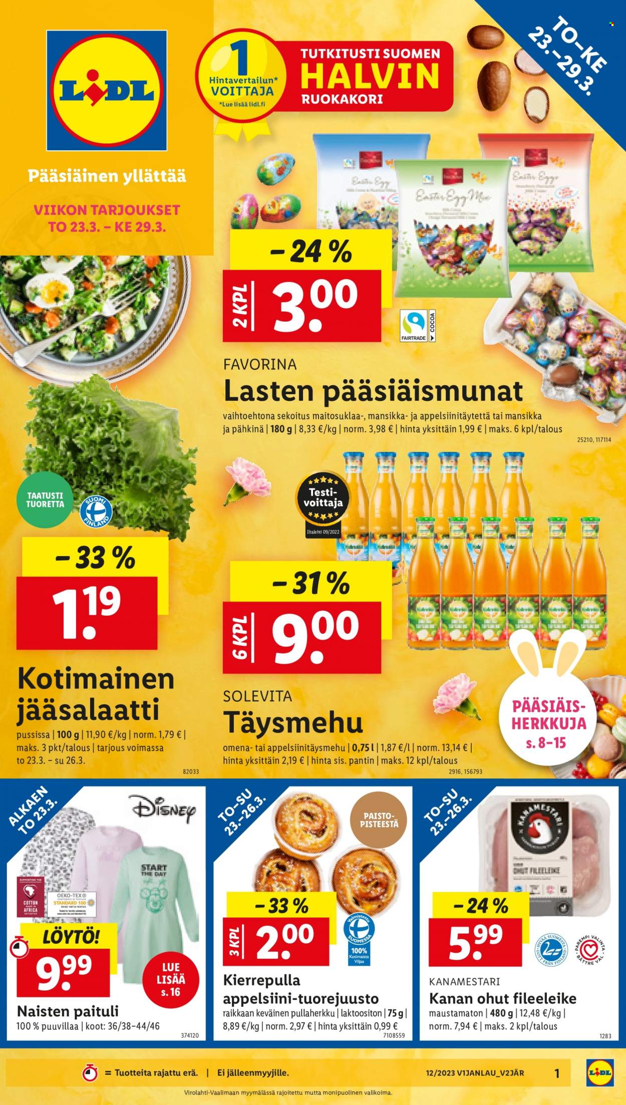 Lidl tarjoukset - 23.03.2023 - 29.03.2023. Sivu 1