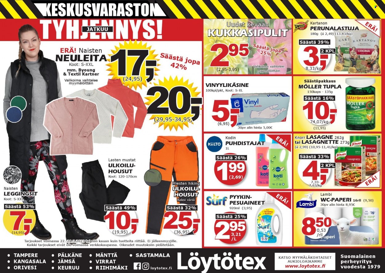 Löytötex tarjoukset - 22.03.2023 - 28.03.2023. Sivu 1
