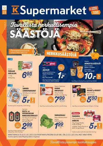 K-Supermarket tarjoukset  - 23.03.2023 - 26.03.2023.