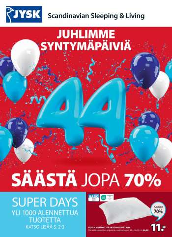 JYSK tarjoukset  - 27.03.2023 - 09.04.2023.