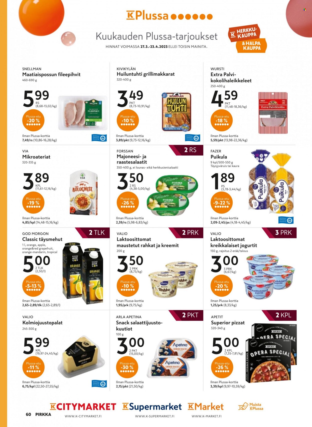 K-Supermarket tarjoukset - 29.03.2023 - 25.04.2023. Sivu 60