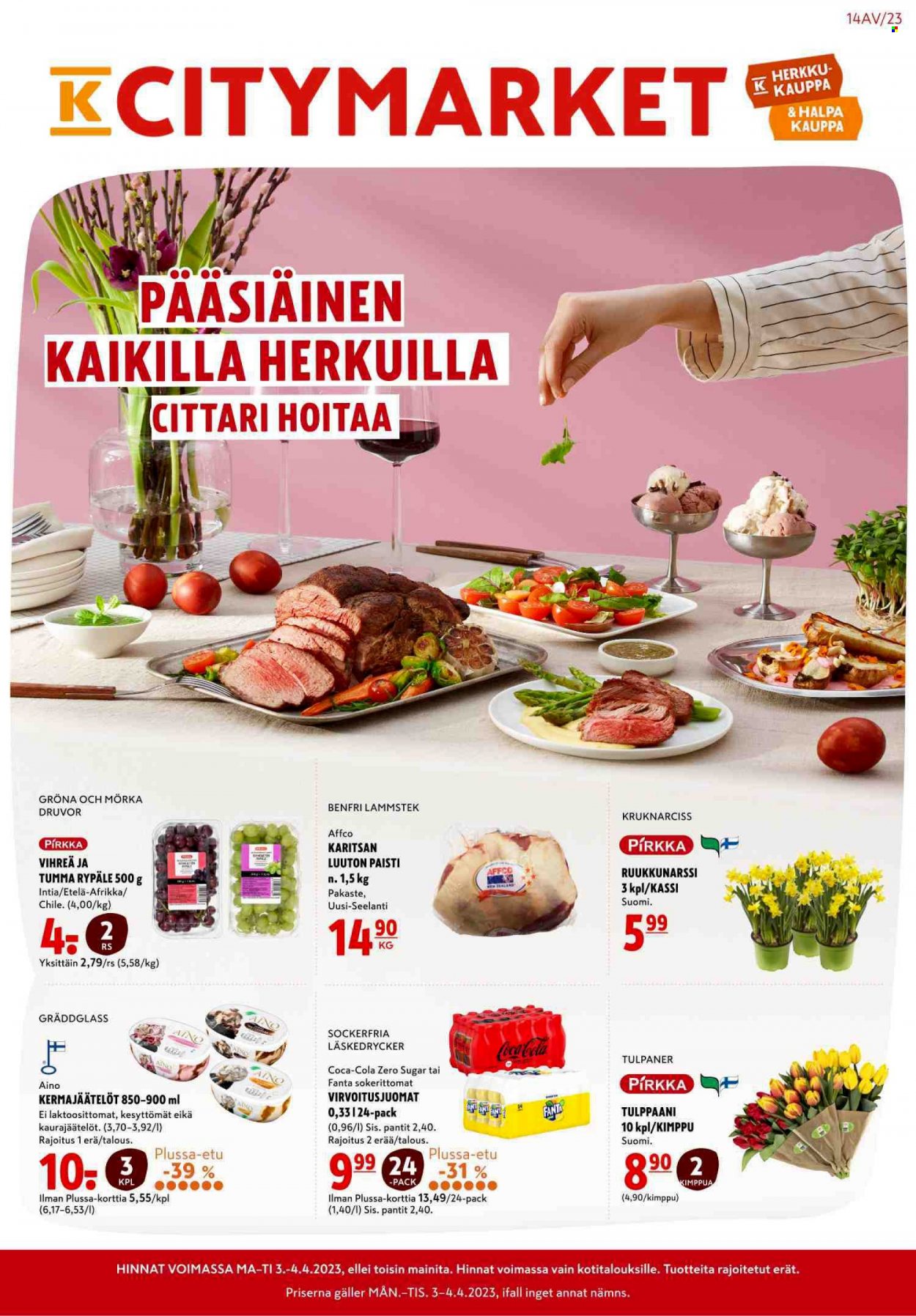 K-citymarket tarjoukset - 03.04.2023 - 10.04.2023. Sivu 1