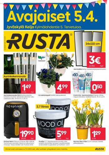 Rusta tarjoukset  - 05.04.2023 - 09.04.2023.
