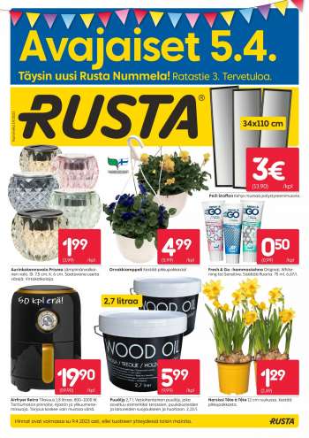 Rusta tarjoukset  - 05.04.2023 - 09.04.2023.