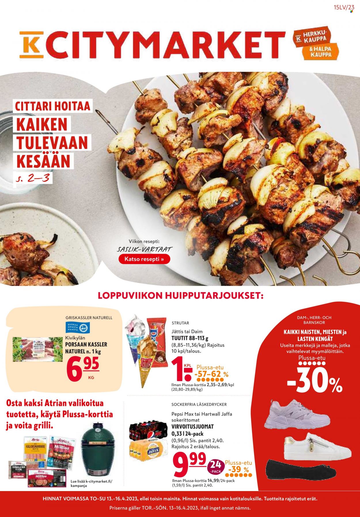 K-citymarket tarjoukset - 13.04.2023 - 19.04.2023. Sivu 1
