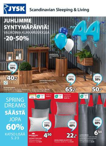 JYSK tarjoukset  - 17.04.2023 - 14.05.2023.