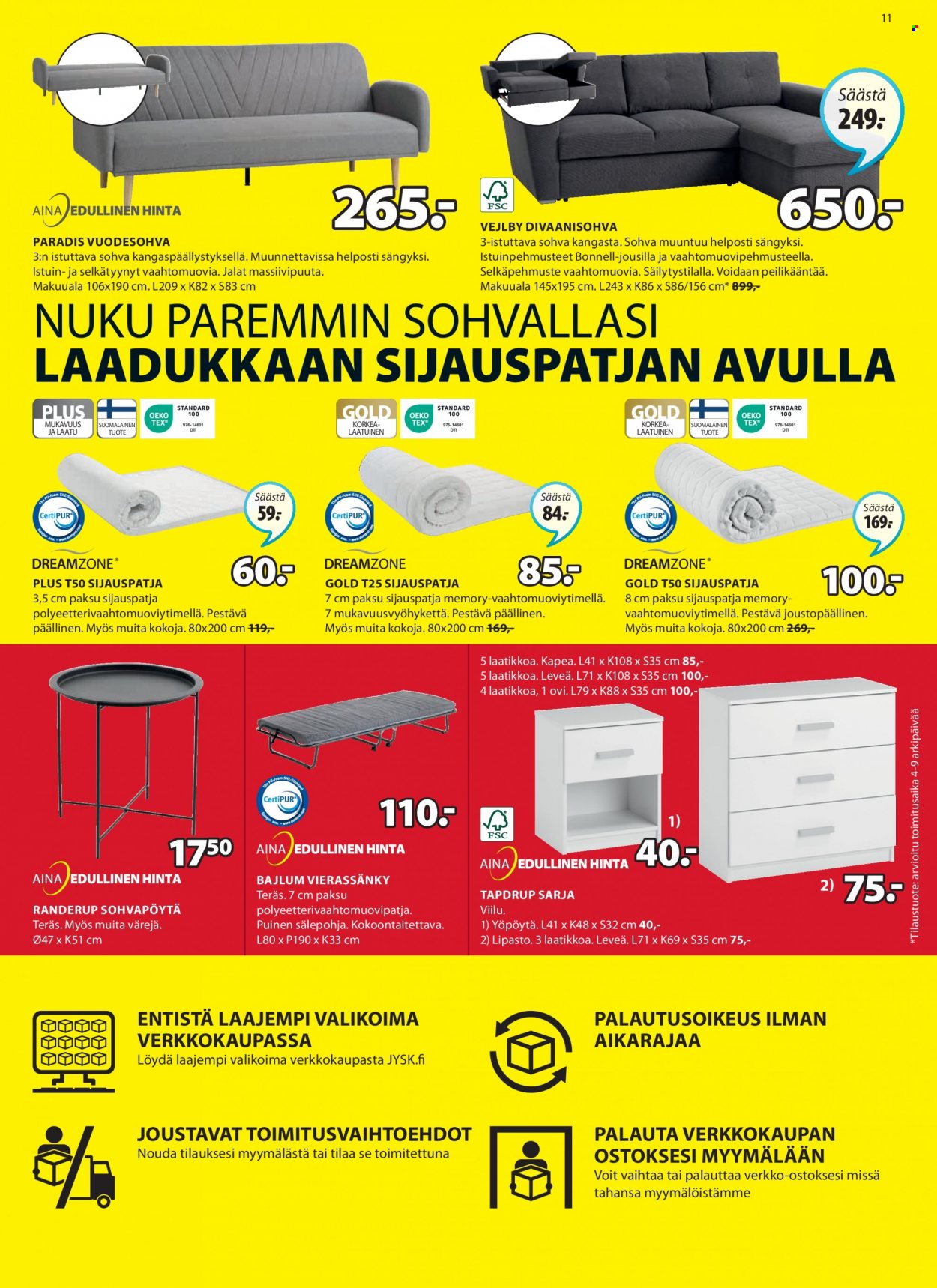 JYSK tarjoukset - 17.04.2023 - 14.05.2023. Sivu 11