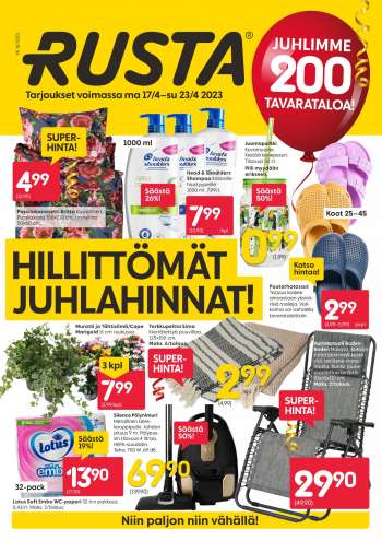 Rusta tarjoukset  - 17.04.2023 - 23.04.2023.