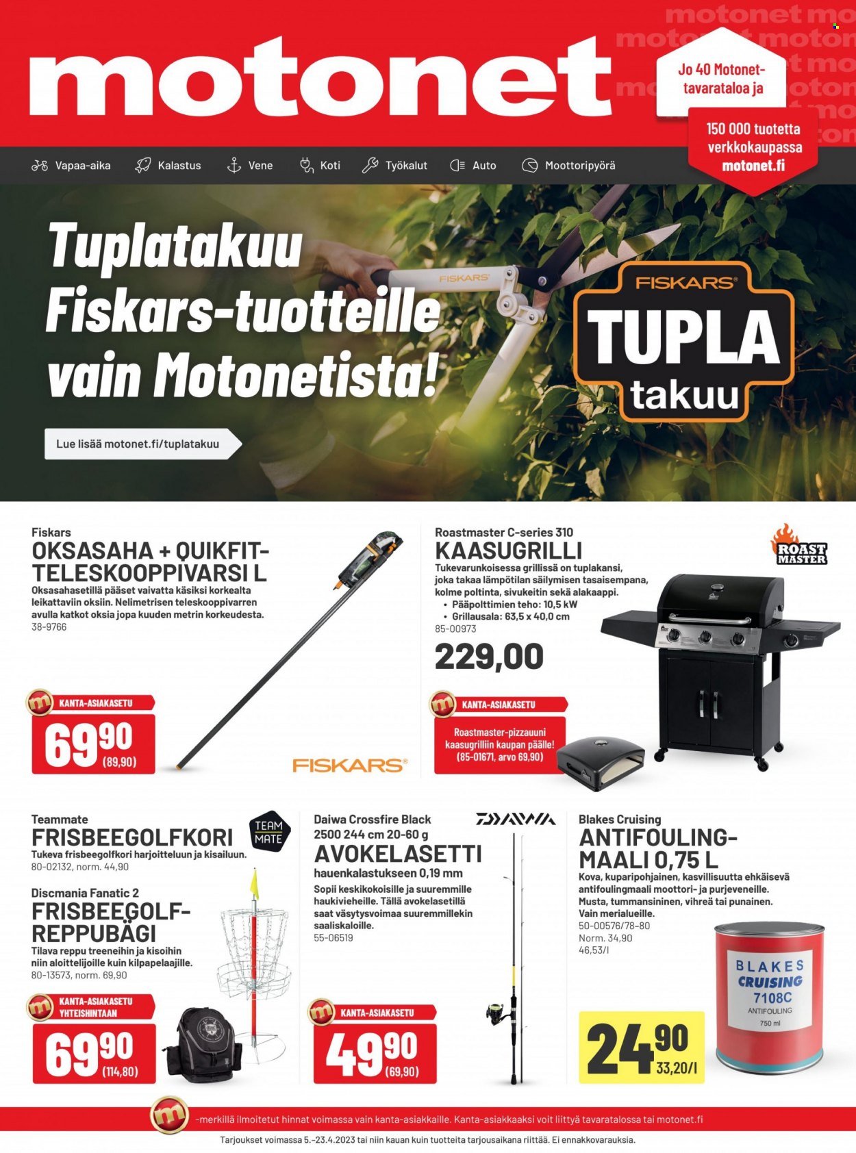 Motonet tarjoukset - 05.04.2023 - 23.04.2023. Sivu 1