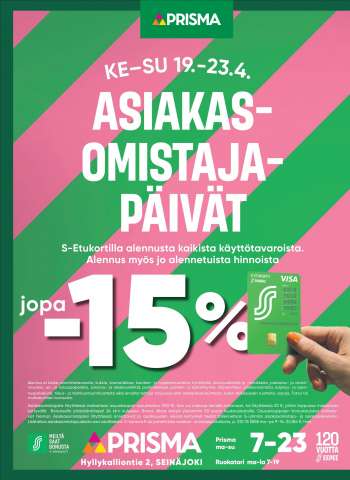 Prisma tarjoukset  - 19.04.2023 - 23.04.2023.
