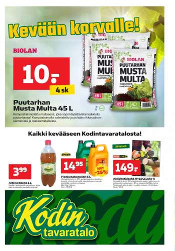 Kodintavaratalo tarjoukset  - 17.04.2023 - 26.04.2023.