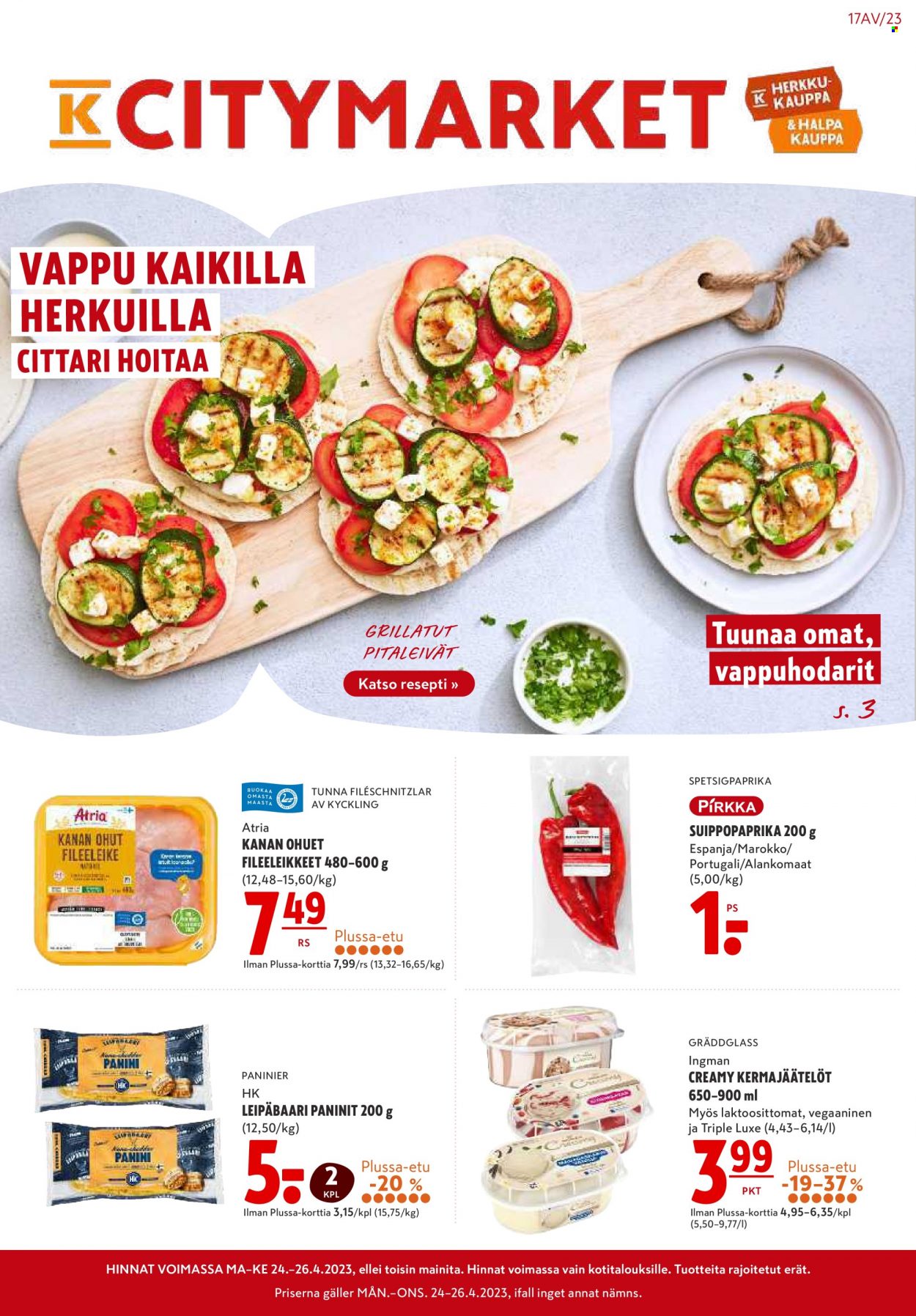 K-citymarket tarjoukset - 24.04.2023 - 30.04.2023. Sivu 1