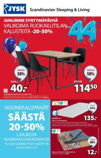 JYSK tarjoukset  - 24.04.2023 - 14.05.2023.