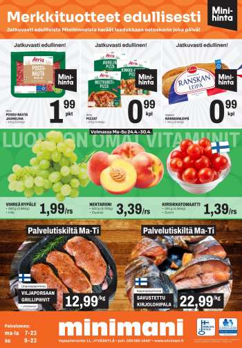 Minimani tarjoukset  - 24.04.2023 - 30.04.2023.