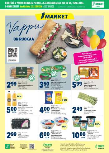 S-market tarjoukset  - 26.04.2023 - 01.05.2023.