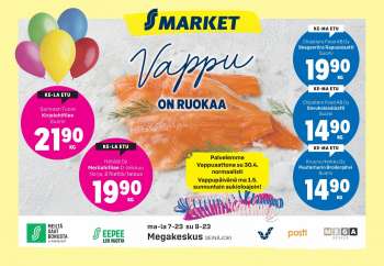S-market tarjoukset  - 26.04.2023 - 01.05.2023.