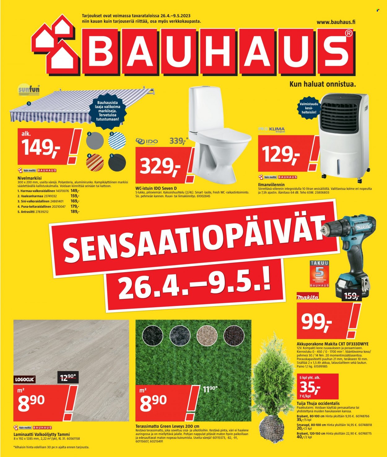 Bauhaus tarjoukset - 26.04.2023 - 09.05.2023. Sivu 1