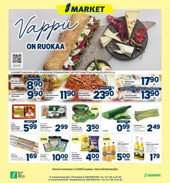 S-market tarjoukset  - 26.04.2023 - 01.05.2023.