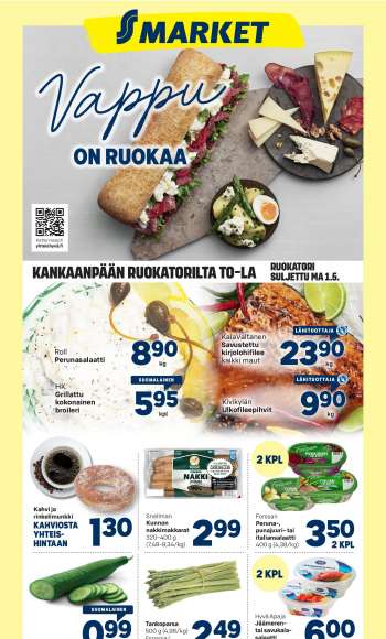S-market tarjoukset  - 26.04.2023 - 01.05.2023.