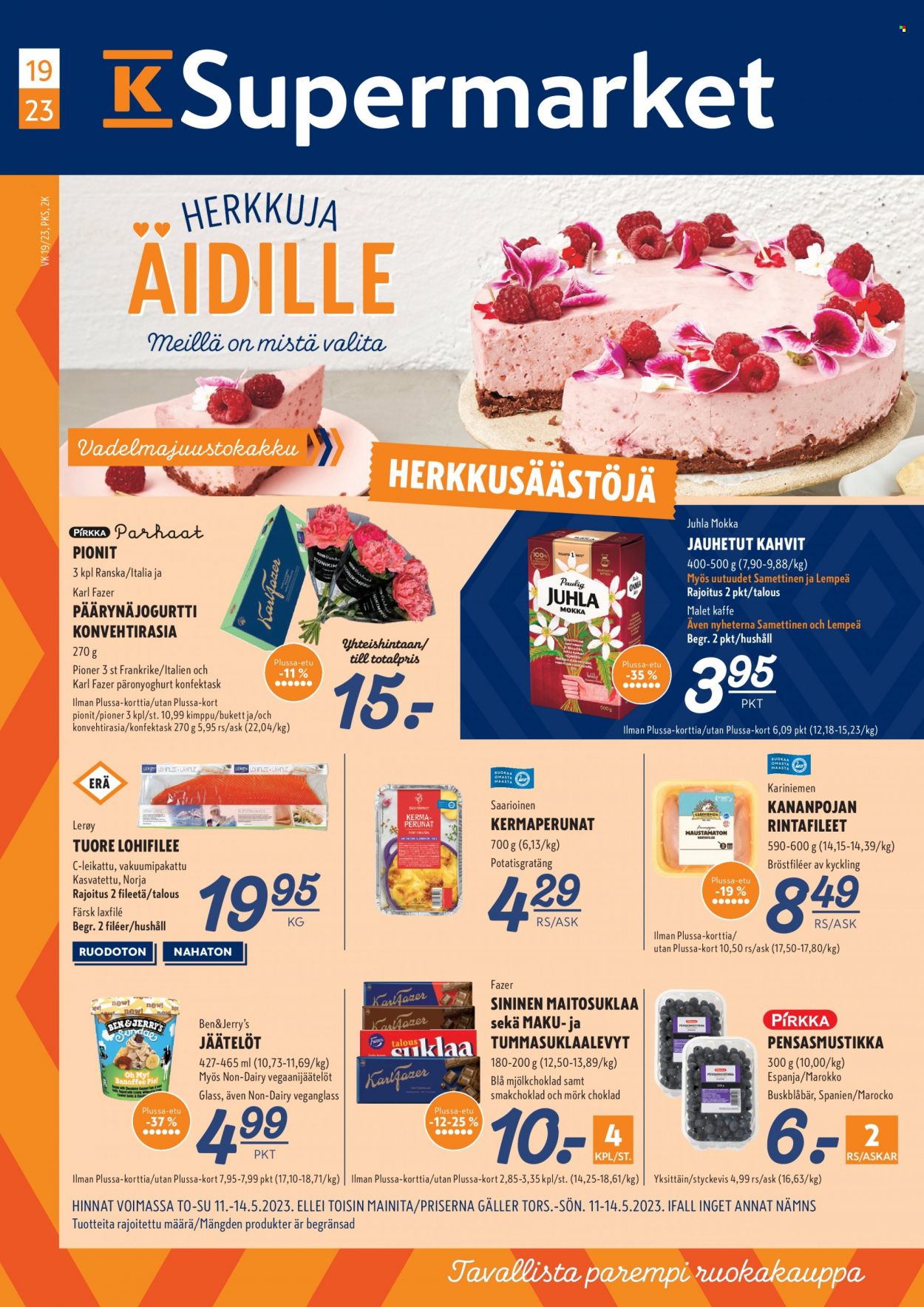 K-Supermarket tarjoukset - 11.05.2023 - 14.05.2023. Sivu 1