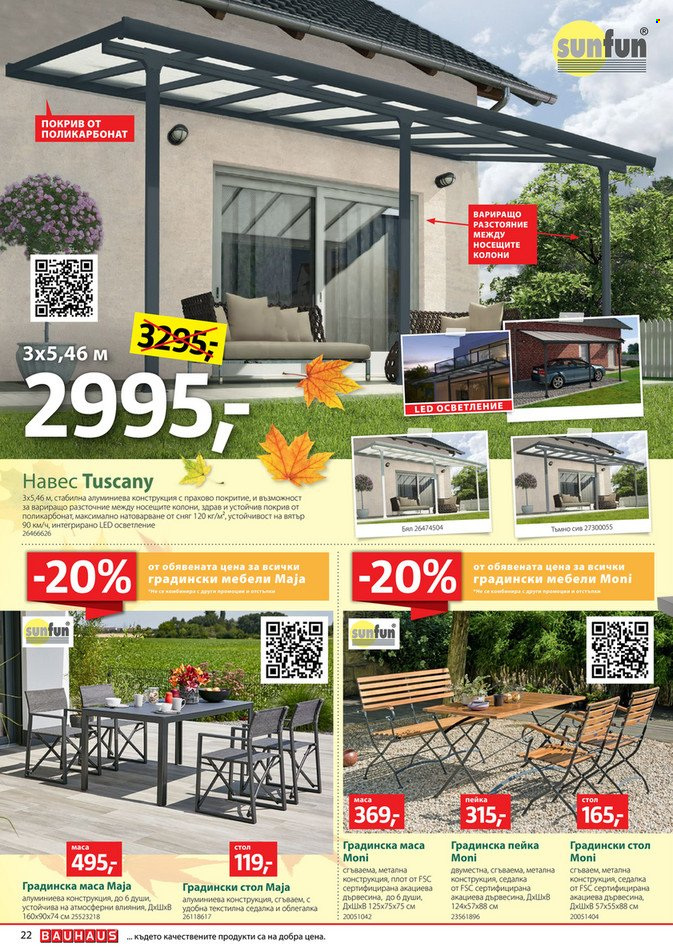Брошура на BAUHAUS - 14.09.2023 - 27.09.2023. Страница 22