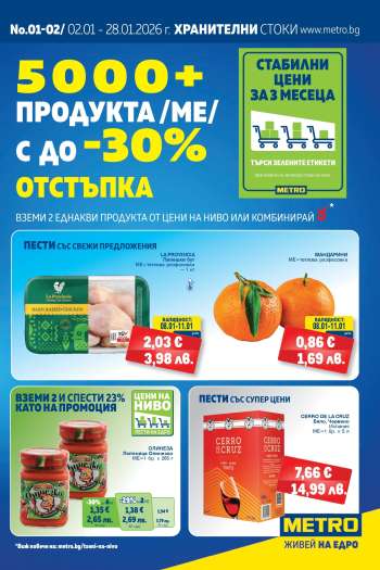 Брошура на МЕТРО - 02.01.2026 - 28.01.2026.