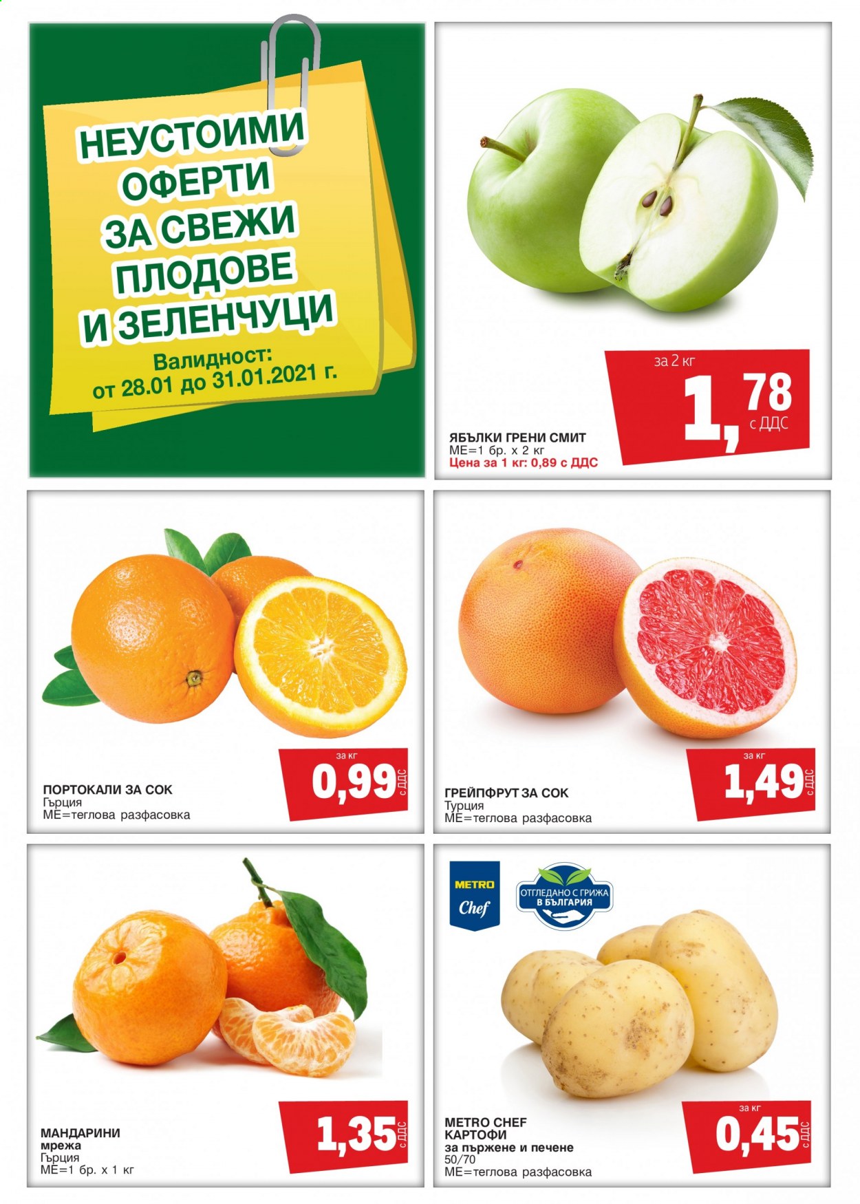 Брошура на МЕТРО - 28.01.2021 - 31.01.2021. Страница 1