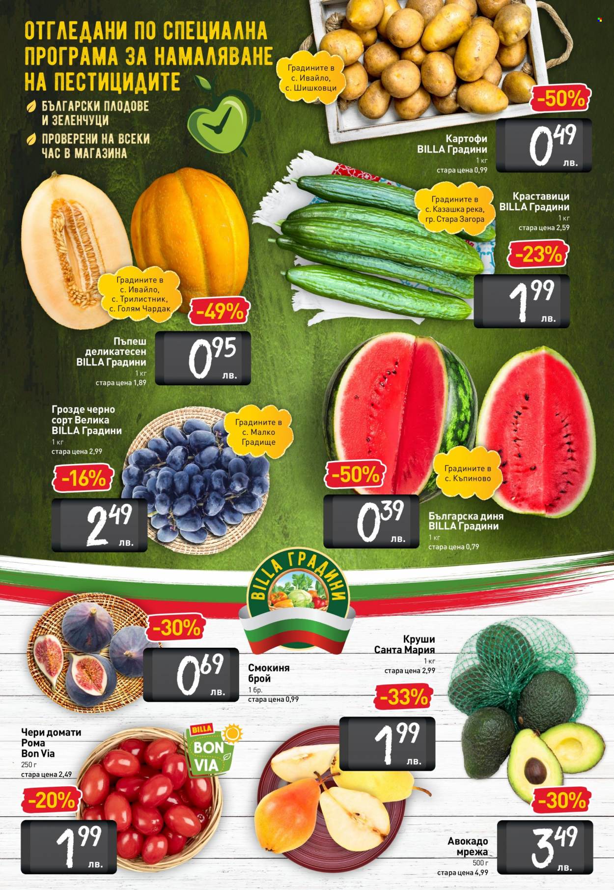 thumbnail - Брошура на BILLA - 09.09.2021 - 15.09.2021 - Продавани продукти - домати, картофи, авокадо, круши, грозде. Страница 4.