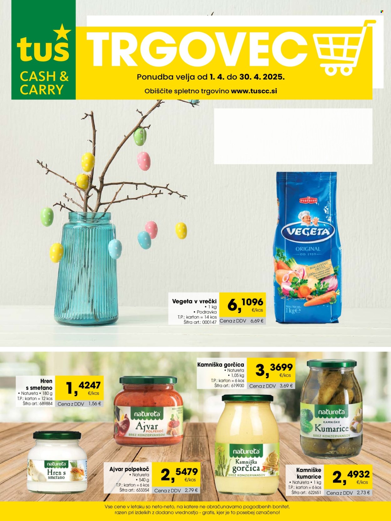Tuš Cash & Carry katalog - 1.4.2025 - 30.4.2025. Stran 1