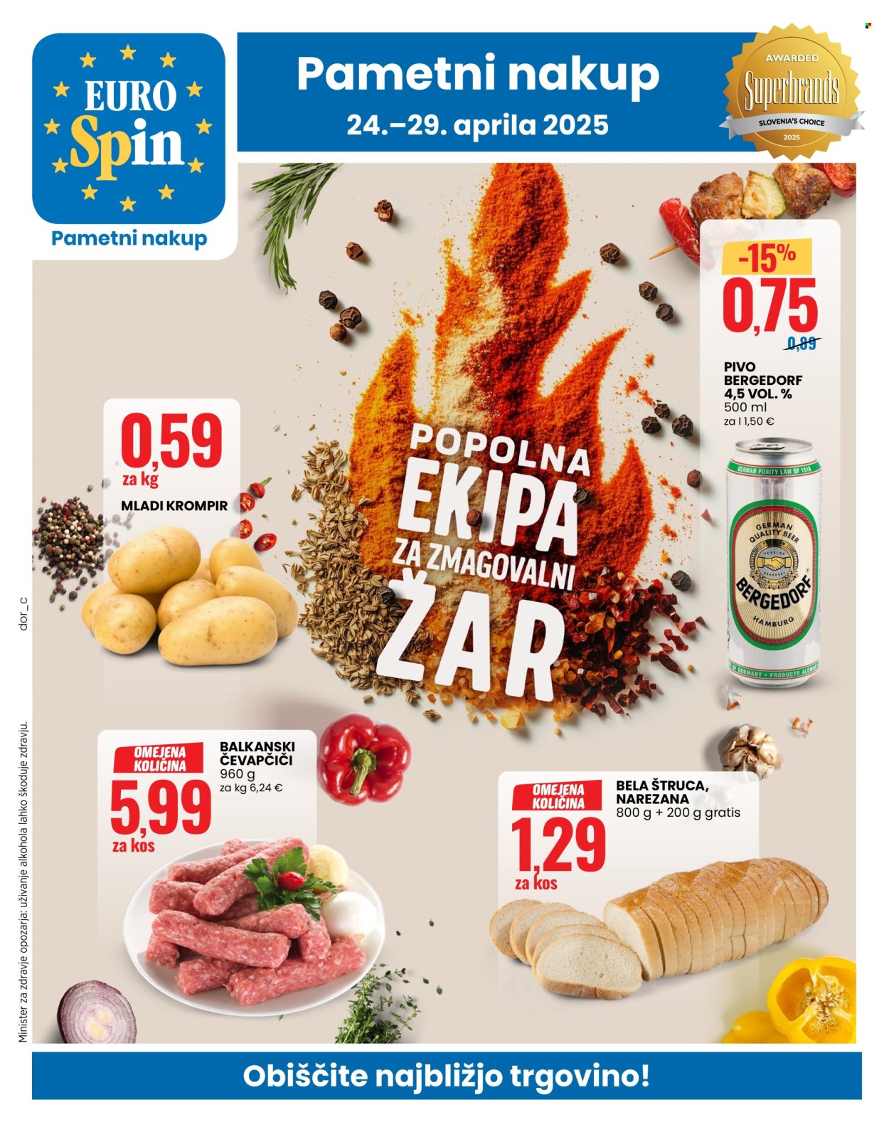 EuroSpin katalog - 24.4.2025 - 29.4.2025. Stran 1
