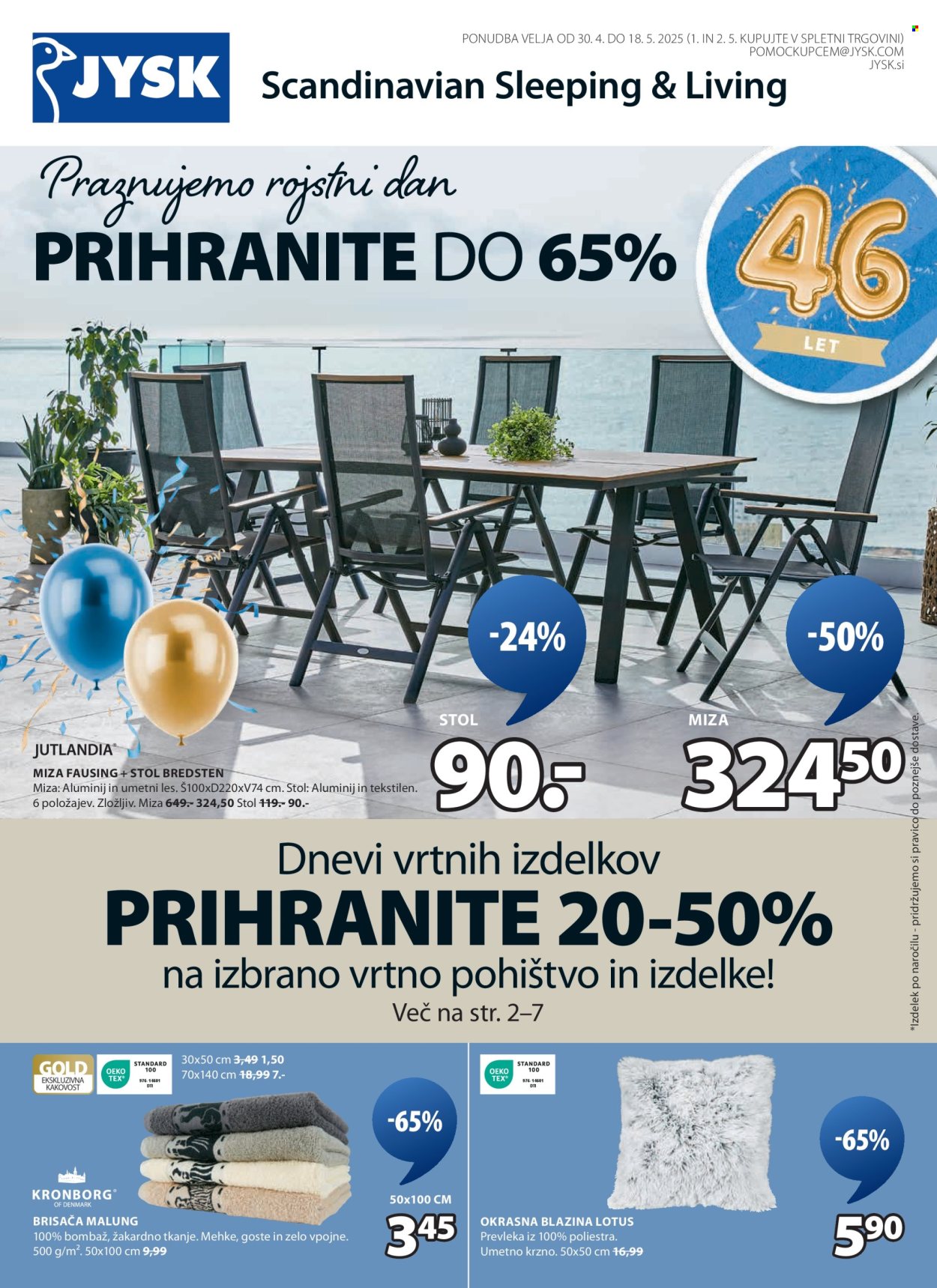 JYSK katalog - 30.4.2025 - 18.5.2025. Stran 1
