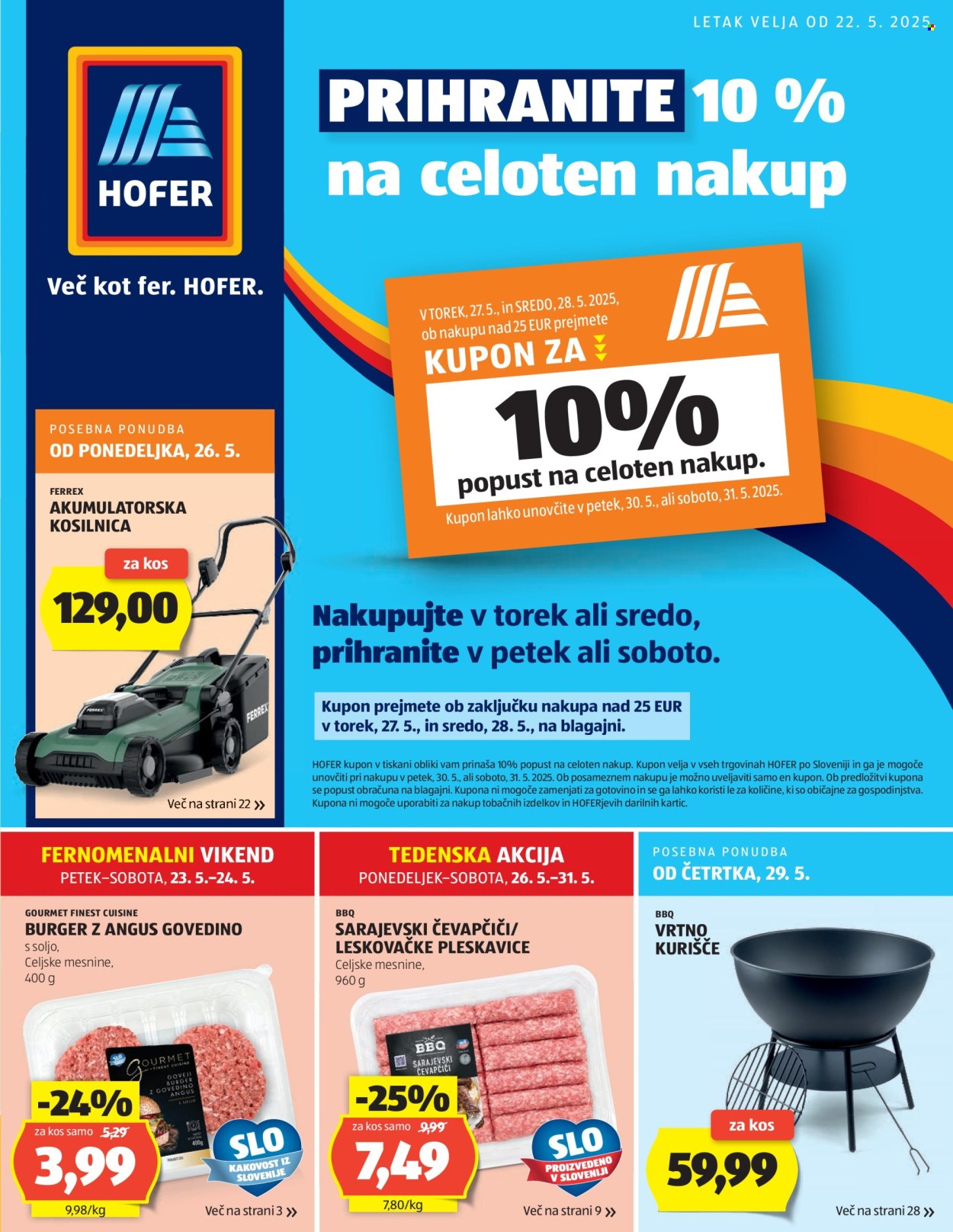 Hofer katalog - 22.5.2025 - 31.5.2025. Stran 1